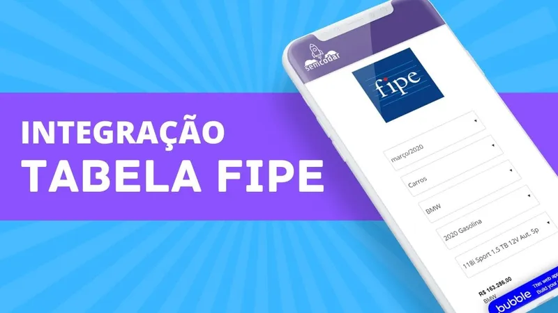 Como criar um aplicativo integrado à Tabela FIPE