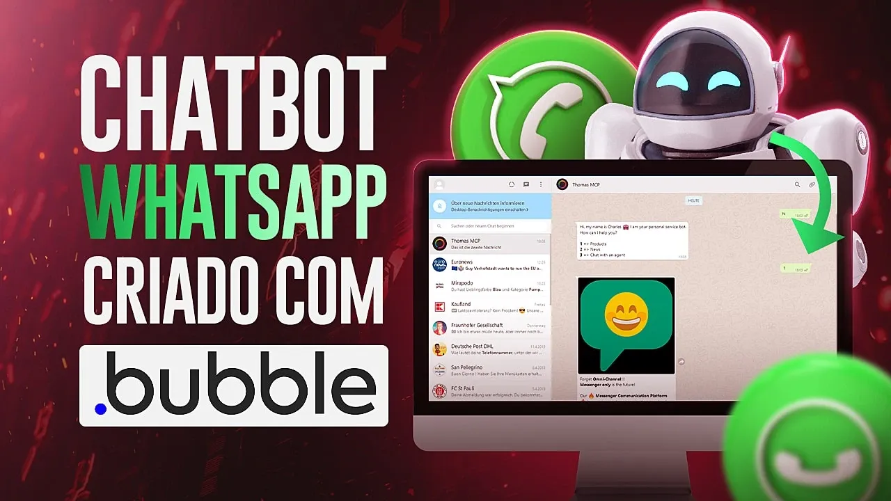 Crie um CHATBOT WHATSAPP no Bubble.io em 4 passos