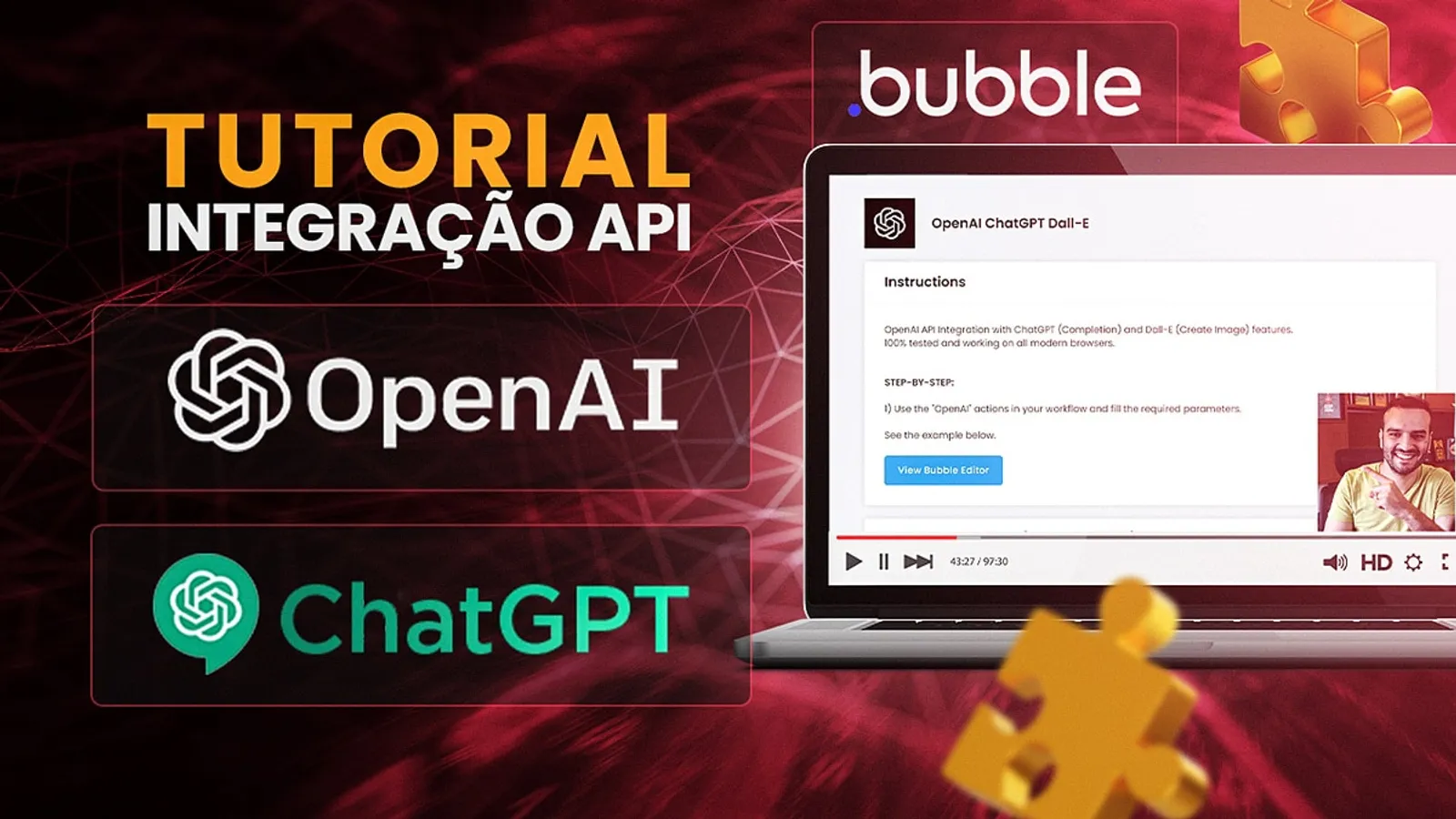 Como criar um aplicativo Bubble integrado ao ChatGPT e OpenAI (100% GRATUITO)
