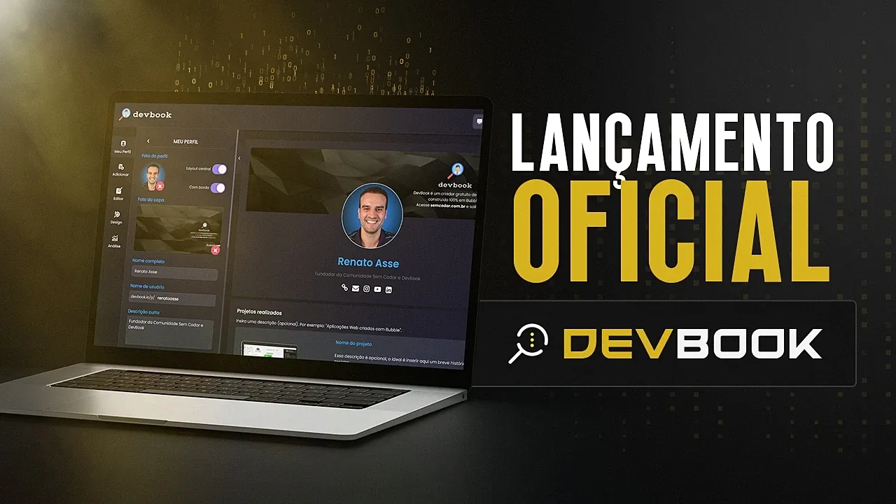 Criei uma Ferramenta No Code com Bubble – Lançamento DevBook