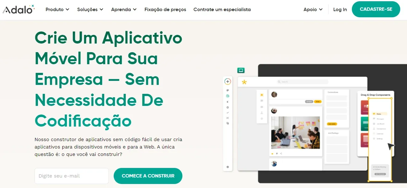 Adalo: Criação de aplicativos móveis.