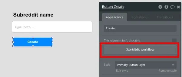 Criar site de comunidades como o Reddit Button Create
