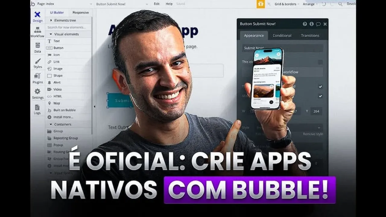 LANÇAMENTO OFICIAL – Apps Nativos com Bubble (FINALMENTE!)