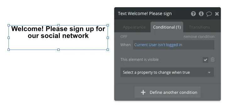 No Code Social Network Conditional Login Workflow
