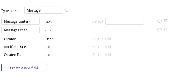 Mensagem em fonte de dados