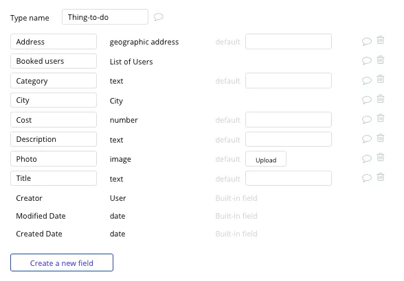 Displaying a list of activities in Bubble’s no-code Tripadvisor clone