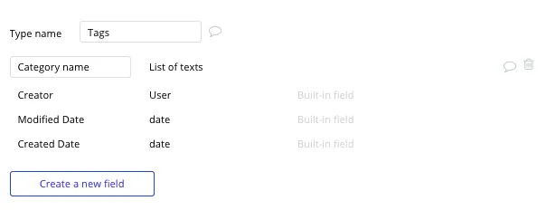 Tipo de dados: Usuário
