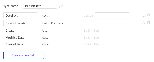 Criando Product Hunt no Bubble - Tipos de dados e campos