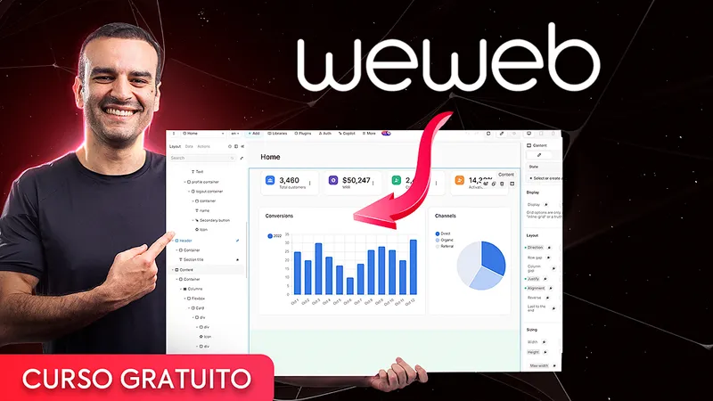 Curso WeWeb Gratuito para Iniciantes – Aprenda do ZERO em 1 aula