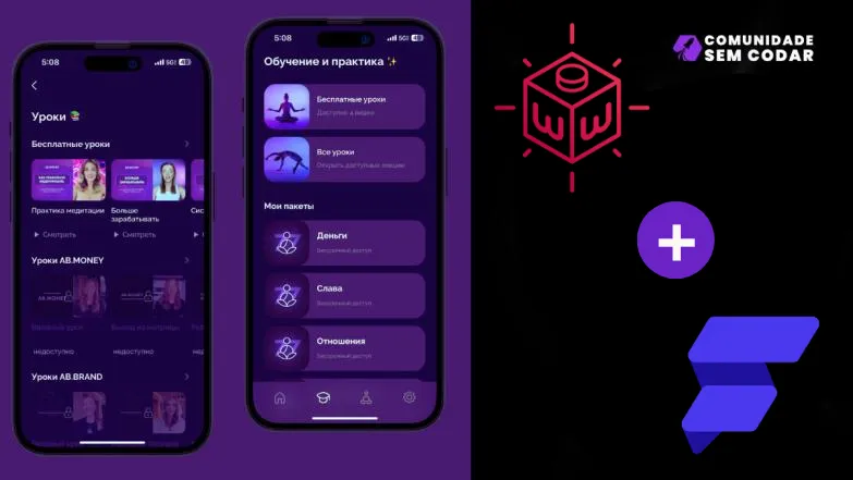 Desenvolvimento de aplicativos mobile: WeWeb e FlutterFlow.