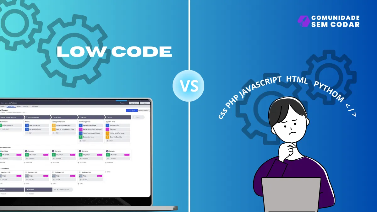 Diferenças entre Low Code e programação tradicional.