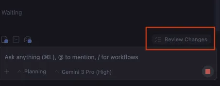 Revisão de mudanças no código