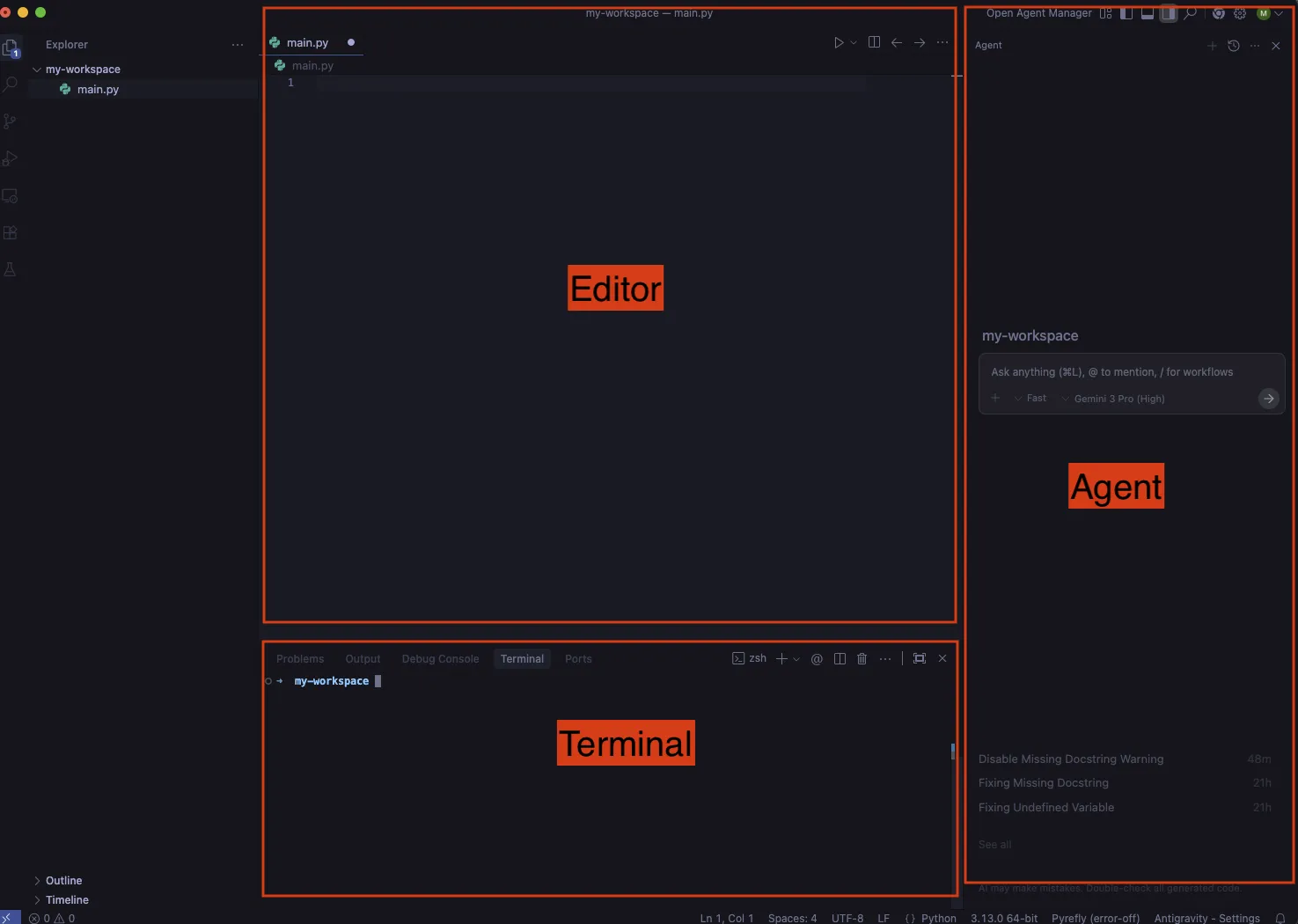 Visão geral do editor