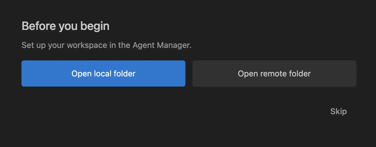 Seleção de Workspace