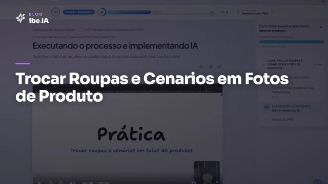 Trocar Roupas e Cenários em Fotos de Produto: o módulo do ibe.IA de e-commerce visual com IA