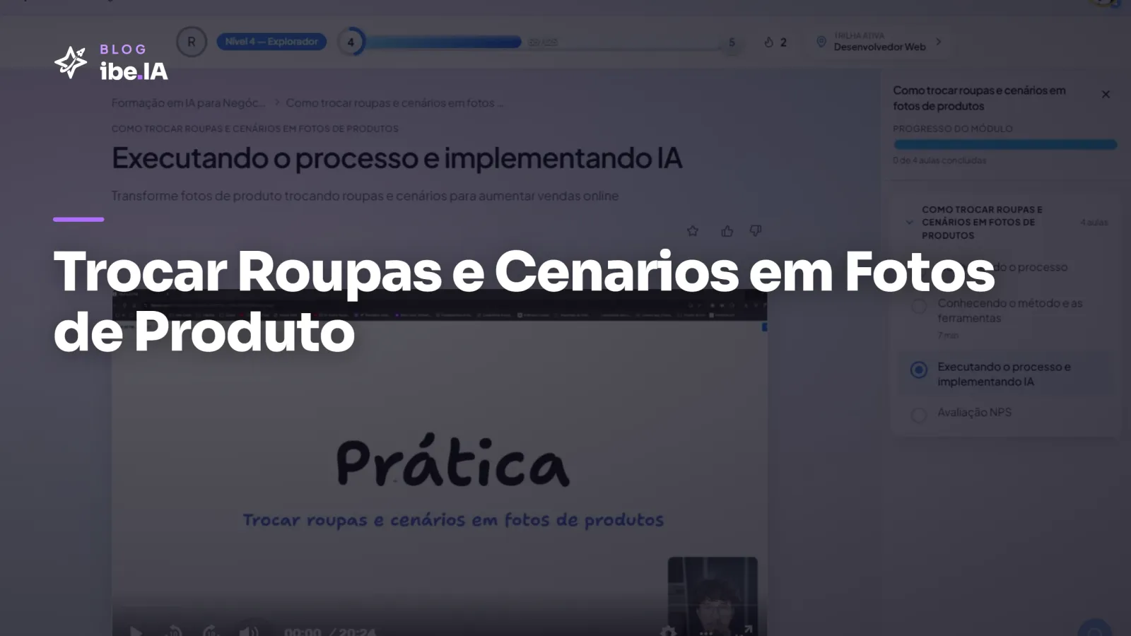 Trocar Roupas e Cenários em Fotos de Produto: o módulo do ibe.IA de e-commerce visual com IA