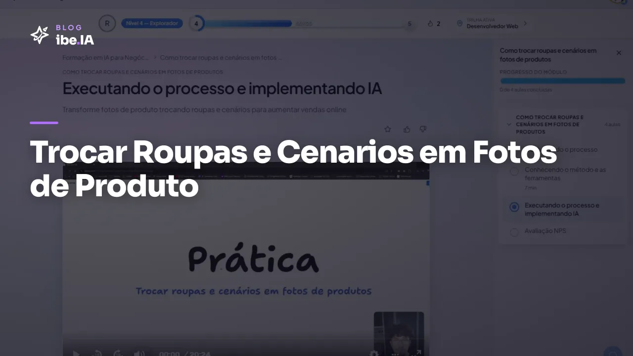Trocar Roupas e Cenários em Fotos de Produto: o módulo do ibe.IA de e-commerce visual com IA