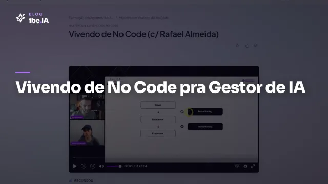 Masterclass Vivendo de No Code: o módulo com Rafael Almeida que ensina a fechar cliente e viver de IA