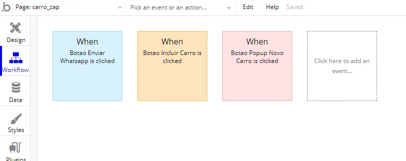 Ações: Botão Enviar Whatsapp