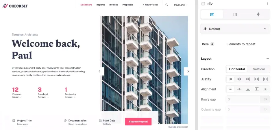 Integração com Firebase: WeWeb.