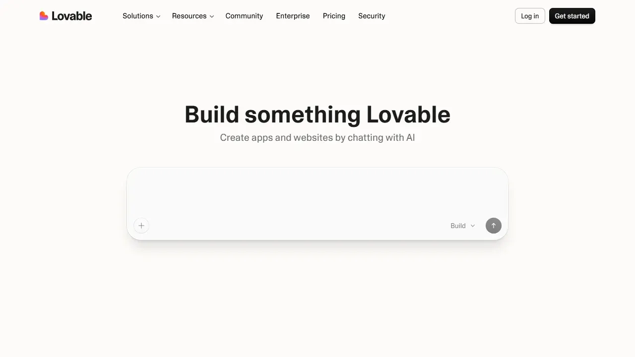 Interface do Lovable para criar sistema de autenticação