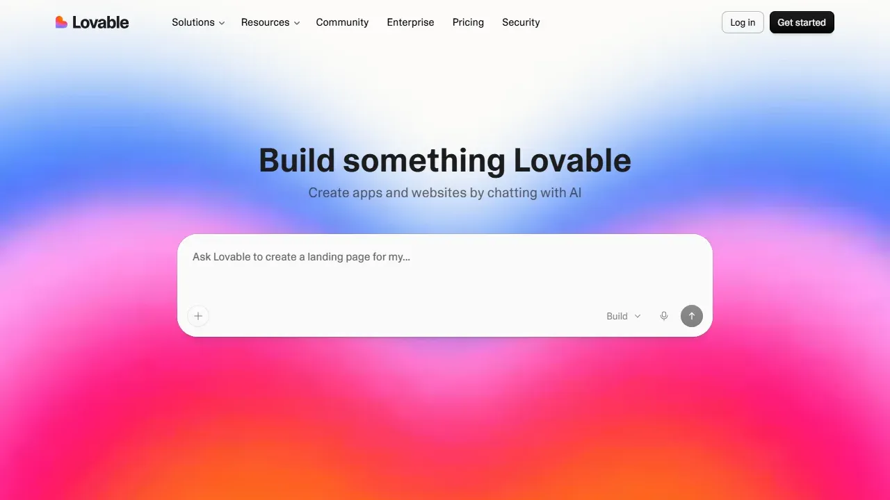 Print da interface do Lovable com projeto de app sendo construído