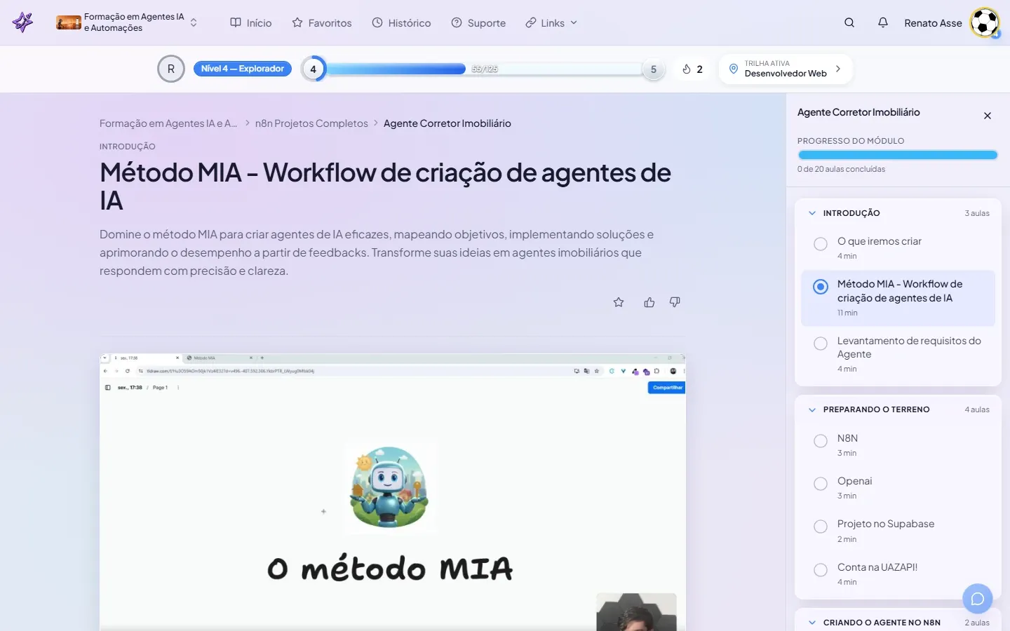 Primeira aula do módulo, apresentando o Método MIA