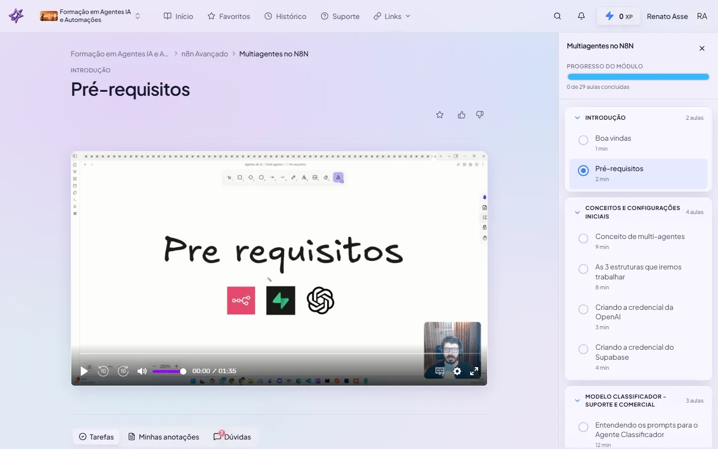 Primeira aula do módulo na plataforma ibe.IA