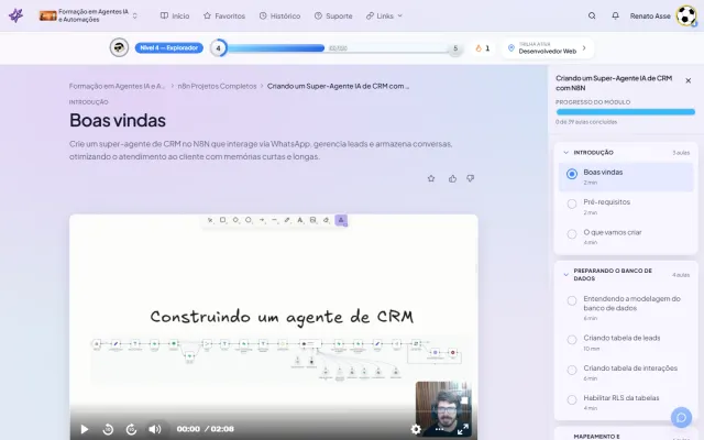 Super-Agente IA de CRM no n8n: o módulo de projeto completo que constrói do WhatsApp ao banco de dados