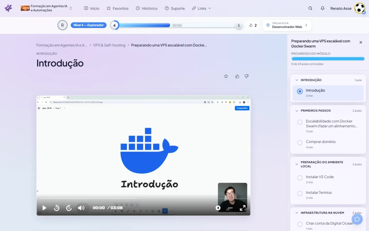 VPS Escalável com Docker Swarm: o módulo que prepara seu agente pra produção