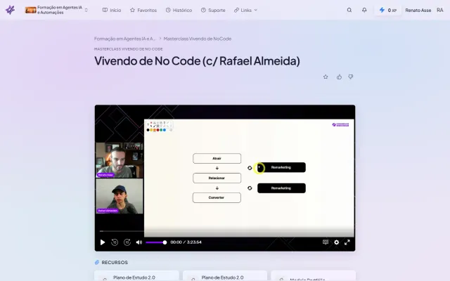 Masterclass Vivendo de No Code: o módulo com Rafael Almeida que ensina a fechar cliente e viver de IA