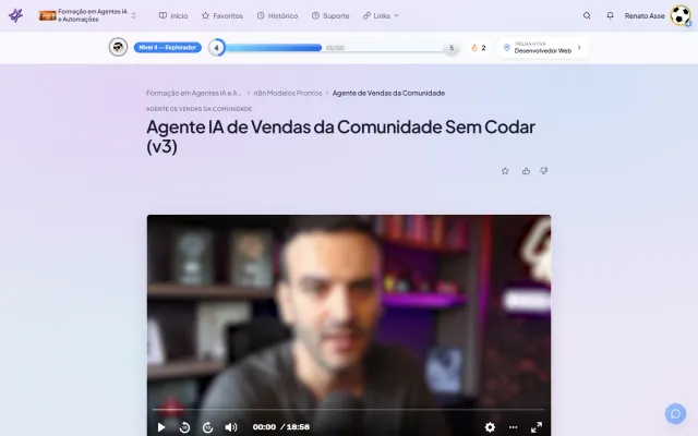 Template Agente de Vendas no n8n: o módulo que entrega fluxo de venda pronto pra adaptar