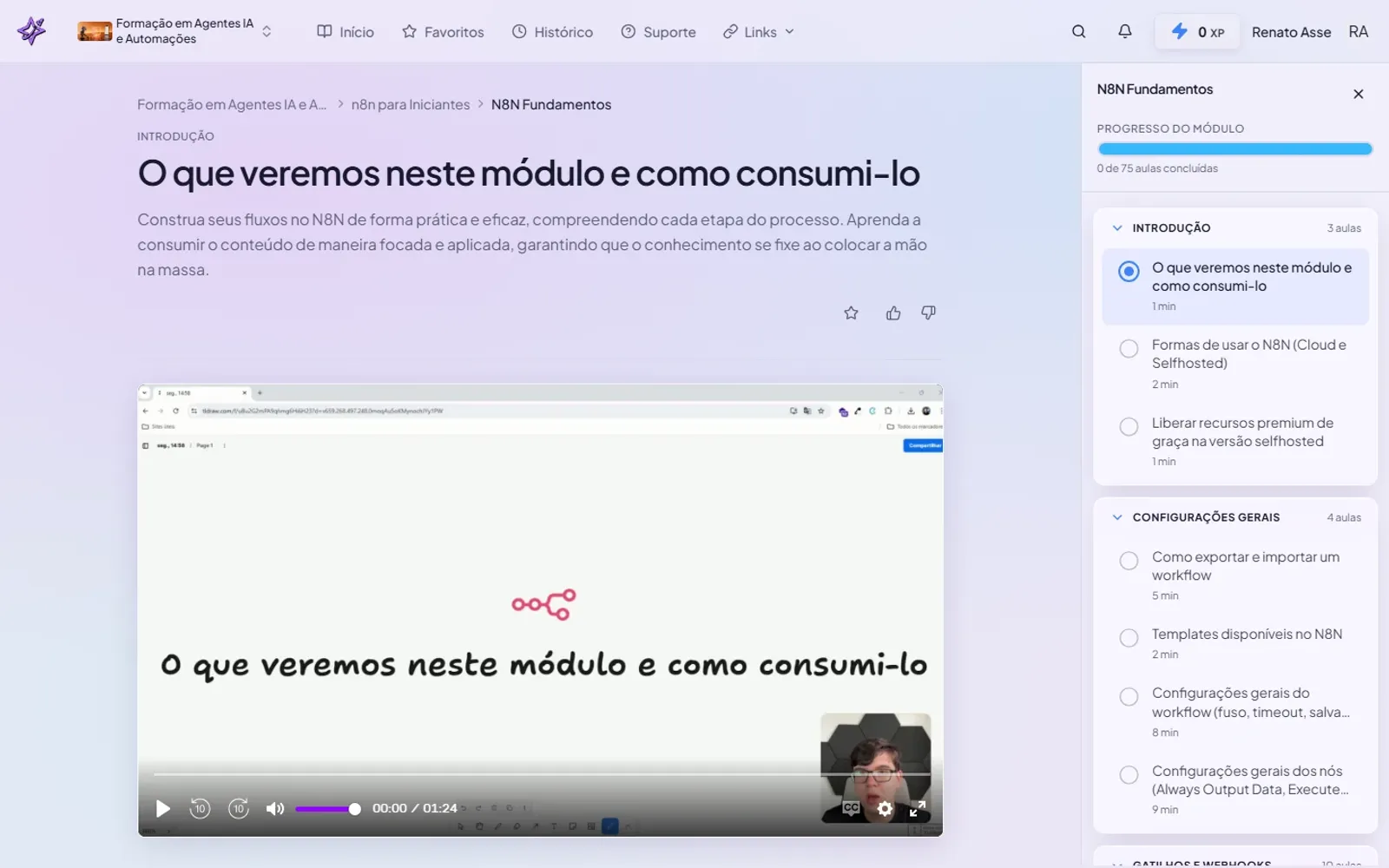 Fundamentos do n8n: o módulo do ibe.IA com 75 aulas que poupam retrabalho em todo agente que você for criar