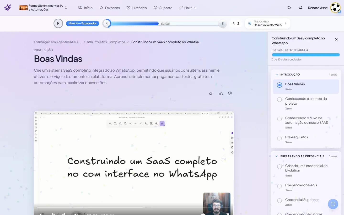 Módulo SaaS Completo no WhatsApp no curso do ibe.IA