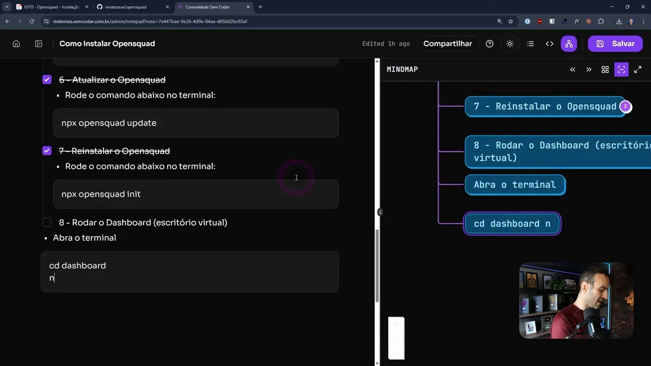 Configuração do dashboard