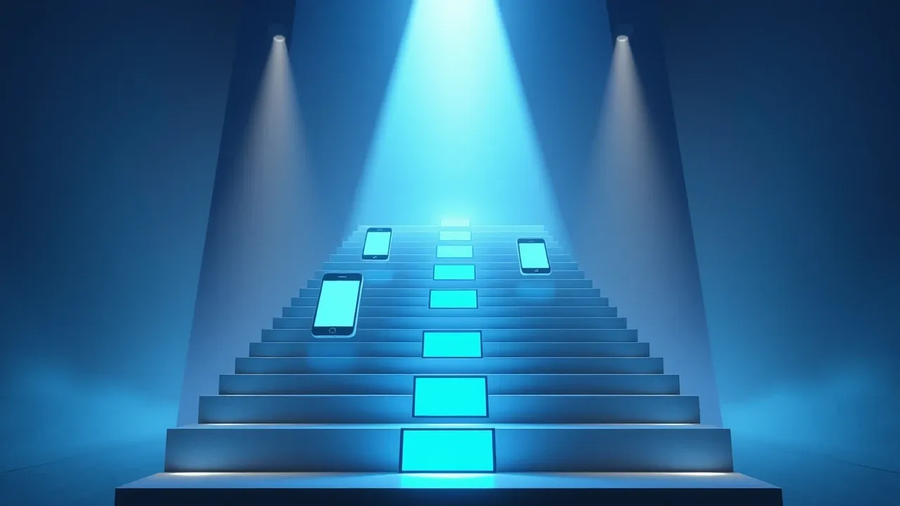Passo a passo visual mostrando a progressão do conceito ao app publicado com IA