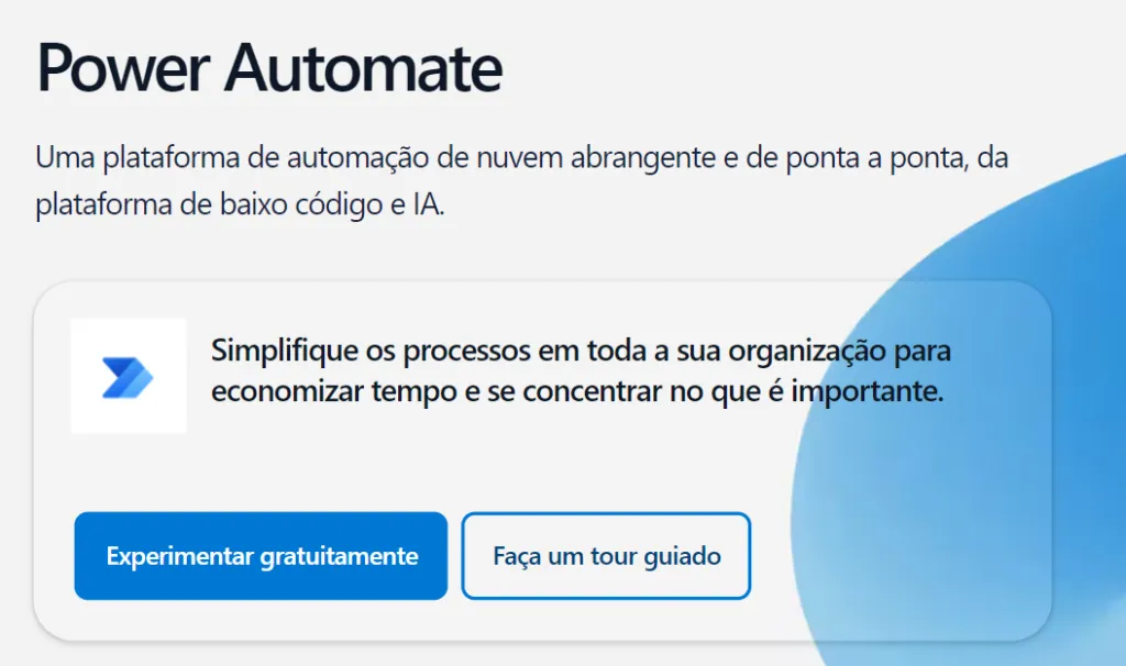 Power Automate: Plataforma RPA.