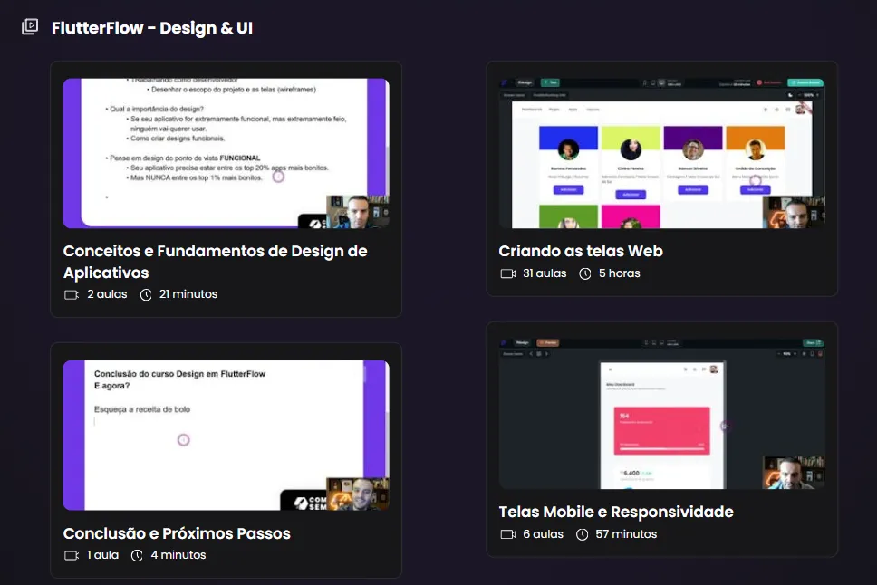Print do curso: Design & UI.