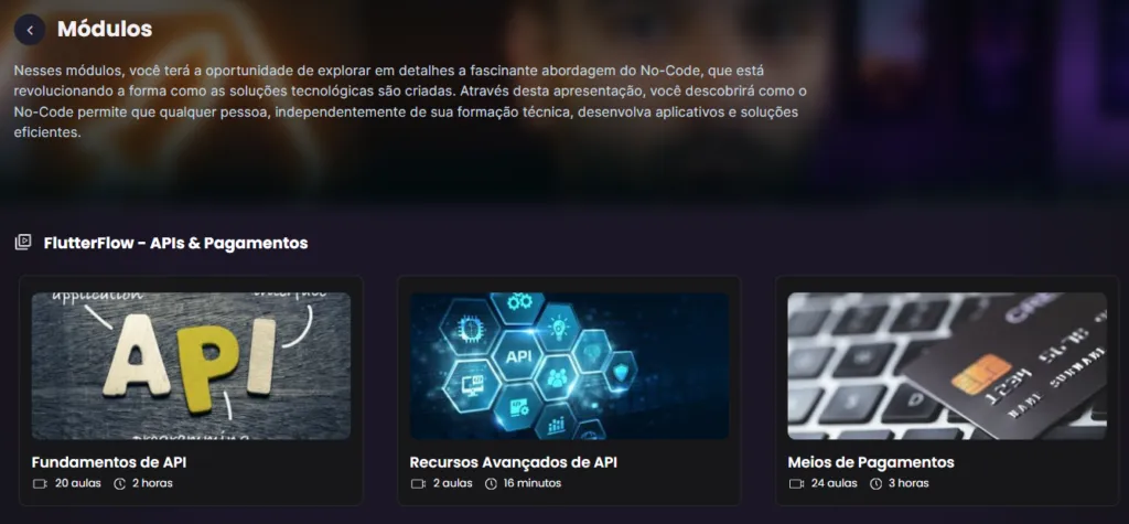Print do curso: Integrações APIs e Pagamentos.