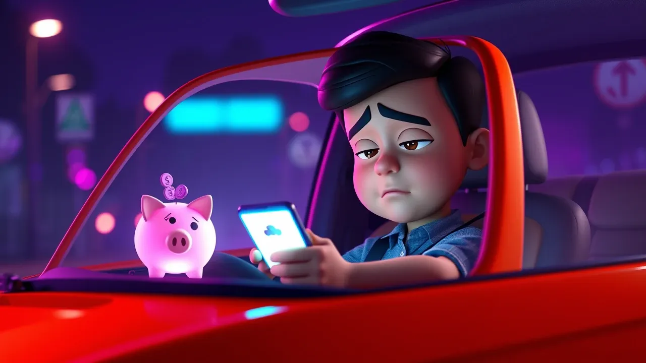 Personagem dedicado estudando e desenvolvendo apps no computador com foco e determinação