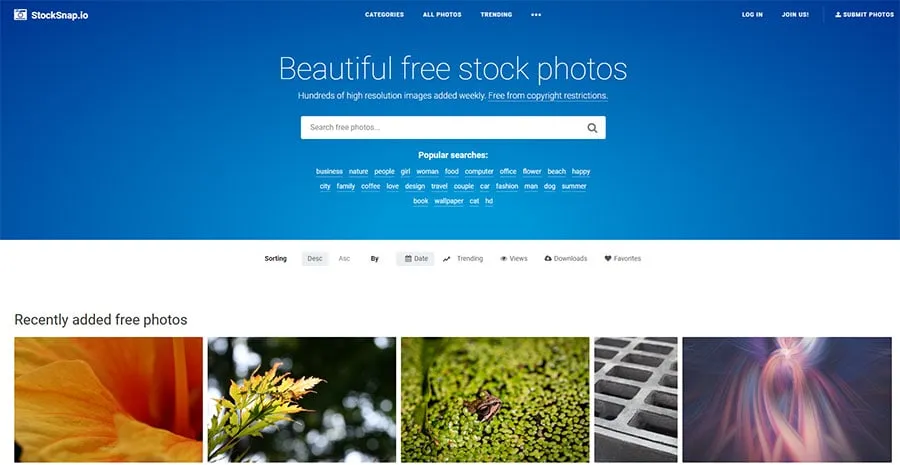 Imagem representando Stocksnap.io