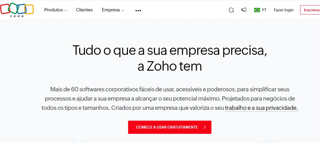 Zoho: melhores ferramentas para empresas.